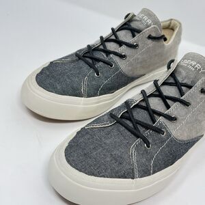 Sperry Top Sider Men's Sneakers Shoes Size 9.5 M Gray Denim Casual Lace Up